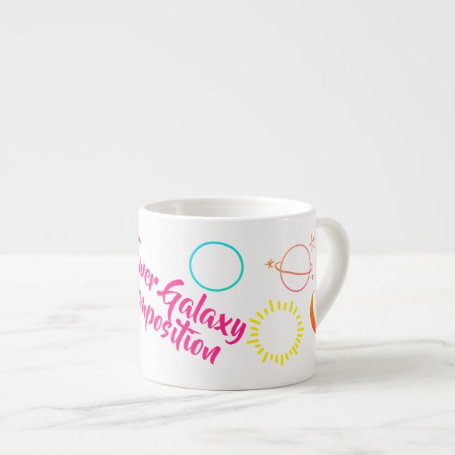Tasse Expresso Conception mignonne de la combinaison de galaxie f (Devant droit)