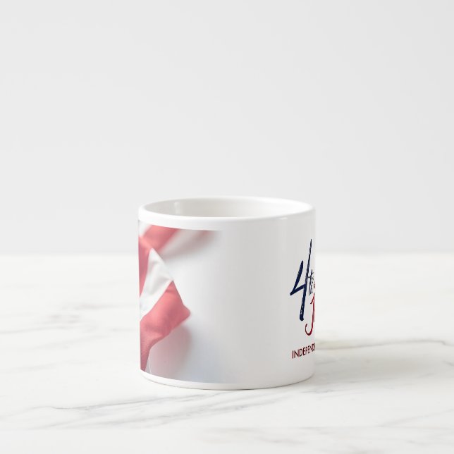 Tasse Expresso Conception patriotique de la fête de l'Indépendanc (Devant)