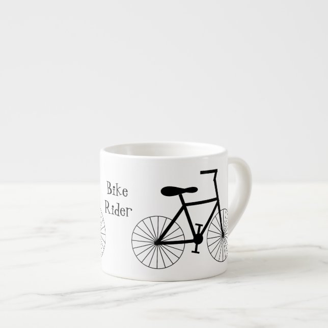 Tasse Expresso Conception personnalisée de bicyclette (Devant droit)