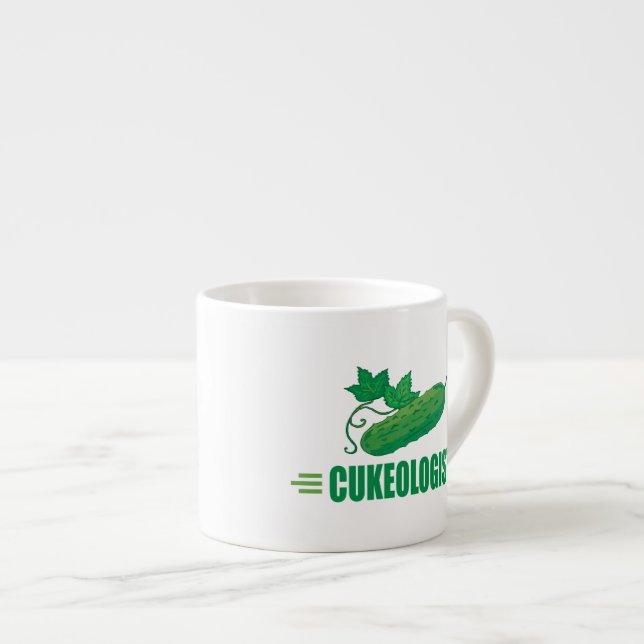 Tasse Expresso Concombre drôle (Devant droit)