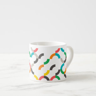 Tasse Expresso Cool, moderne, coloré, géométrique circulaire tend