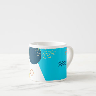 Tasse Expresso Cool, unique, tendance, urbain, Memphis illustrati