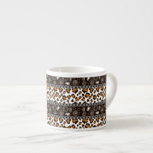Tasse Expresso Copie africaine avec le motif de peau de guépard