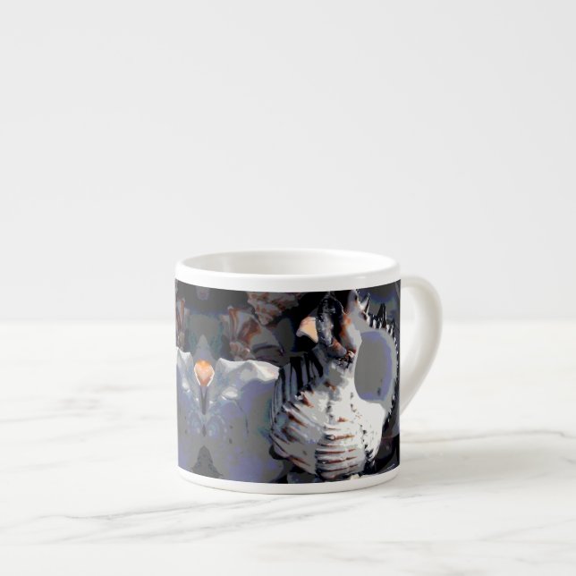 Tasse Expresso Coquillage rayé (Devant droit)