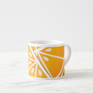 Tasse Expresso Coquillages orange funky