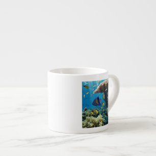 Tasse Expresso Corail et poissons en Mer Rouge, Egypte