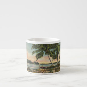 Tasse Expresso Coucher de soleil de brise tropicale vintage de co