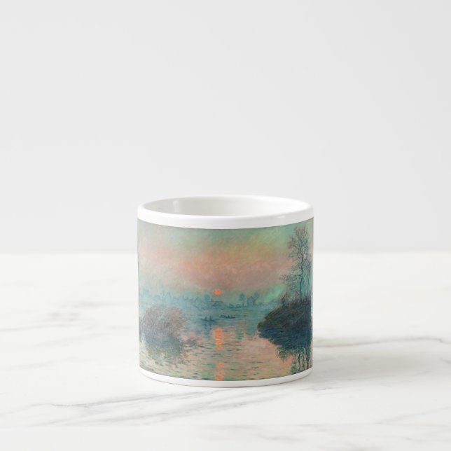 Tasse Expresso Coucher de soleil de Monet sur la Seine Fine Art I (Devant)