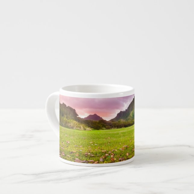 Tasse Expresso Coucher du soleil jurassique (Devant gauche)
