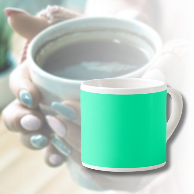 Tasse Expresso Couleur solide verte marine | Classique | Élégant (Créateur téléchargé)
