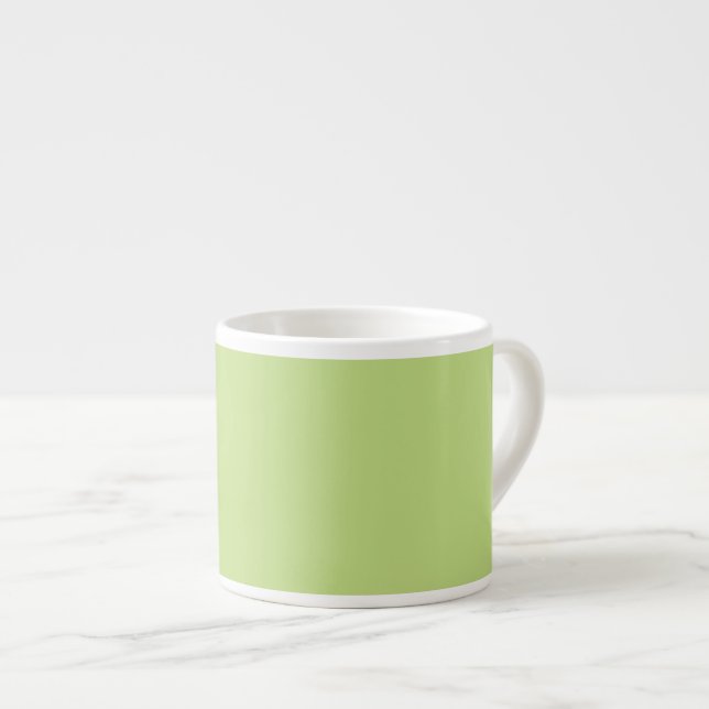 Tasse Expresso Couleur vert ressort prête à Customiser (Devant droit)