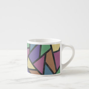 Tasse Expresso Couleurs arc-en-ciel en mosaïque motif