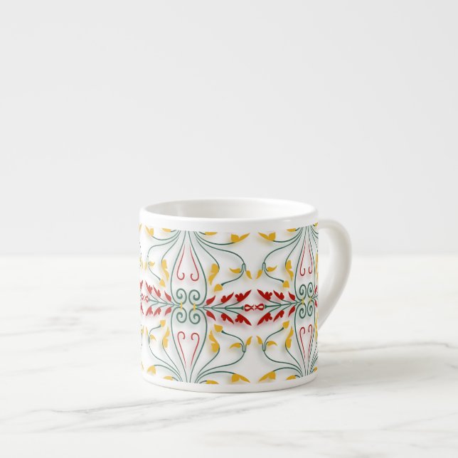 Tasse Expresso Couleurs d'automne Frottes et rouleaux (Devant droit)