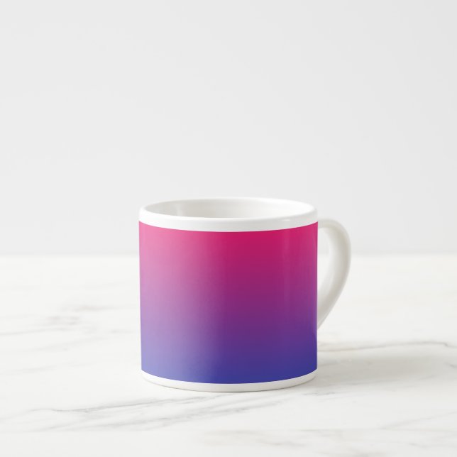 Tasse Expresso Couleurs dégradées rose et violet (Devant droit)
