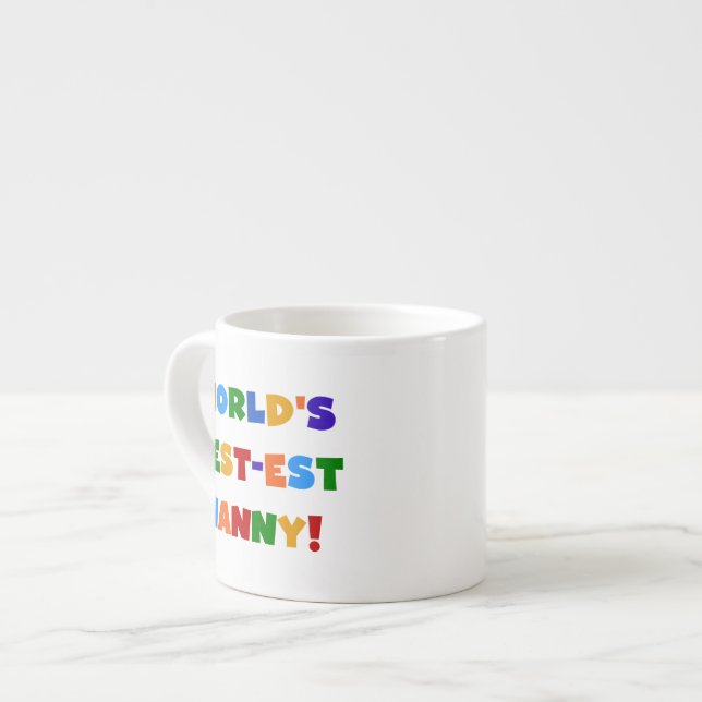 Tasse Expresso Couleurs vives les meilleurs cadeaux de nounou du  (Devant gauche)