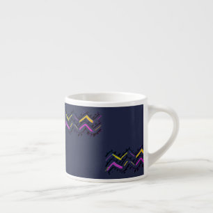 Tasse Expresso Coupe Abstraite de café Espresso violet Art Jaune