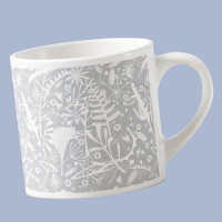 Coupe Botanique d'Espresso Gris Argent Floral