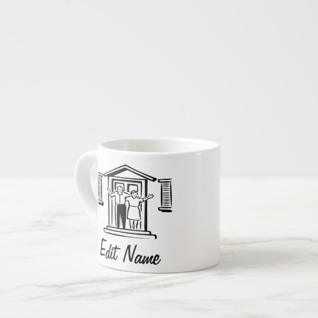 Tasse Expresso Coupe de café personnalisée (Devant gauche)