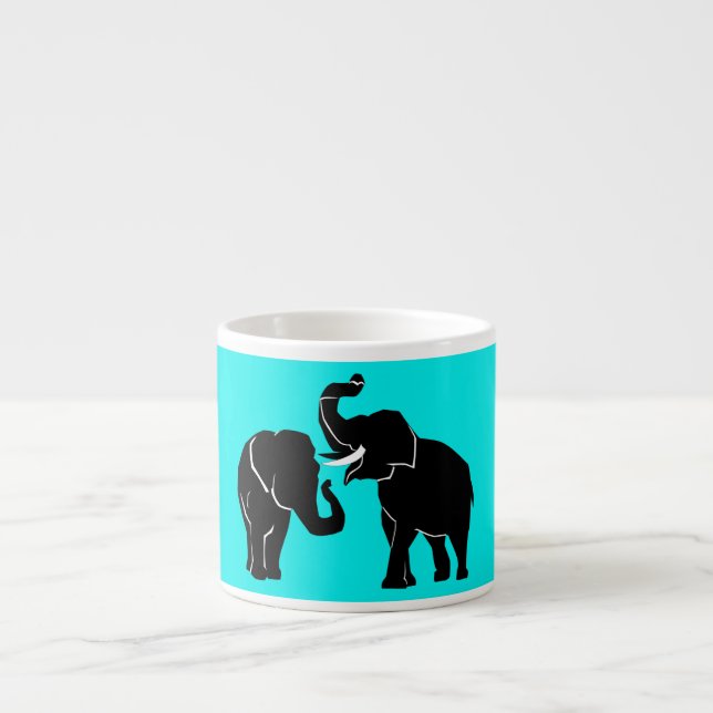 Tasse Expresso Coupe d'éléphant à vos couleurs Espresoo (Devant)