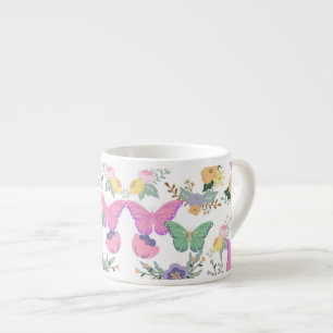 Tasse Expresso Coupe des papillons Pastel
