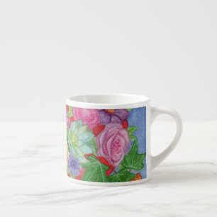 Tasse Expresso Coupe d'Espresso florale Petite fête de thé pour e