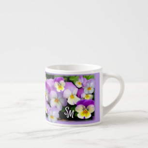 Tasse Expresso Coupe d'Espresso personnalisées Monogram Dainty Pa