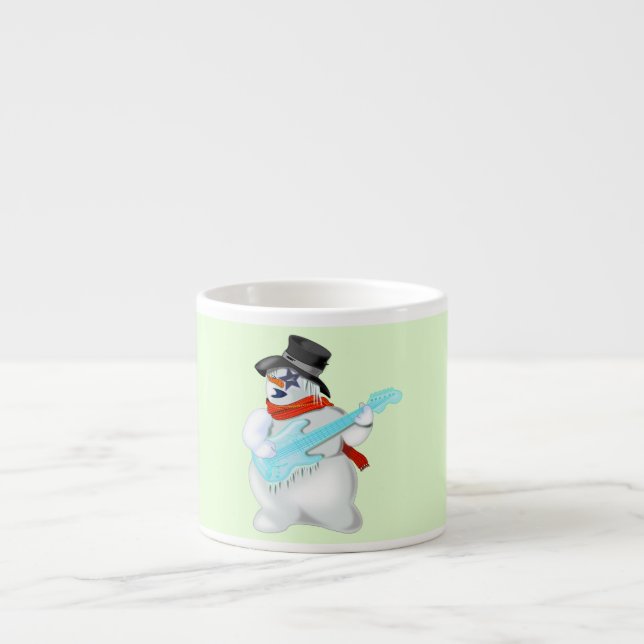 Tasse Expresso Coupe d'Espresso Rock and Roll Snowman (Devant)