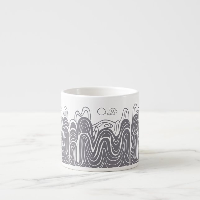 Tasse Expresso Coupe Espresso Calme Mountain View (Devant)