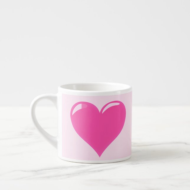Tasse Expresso Coupe Espresso Coeur Rose (Gauche)