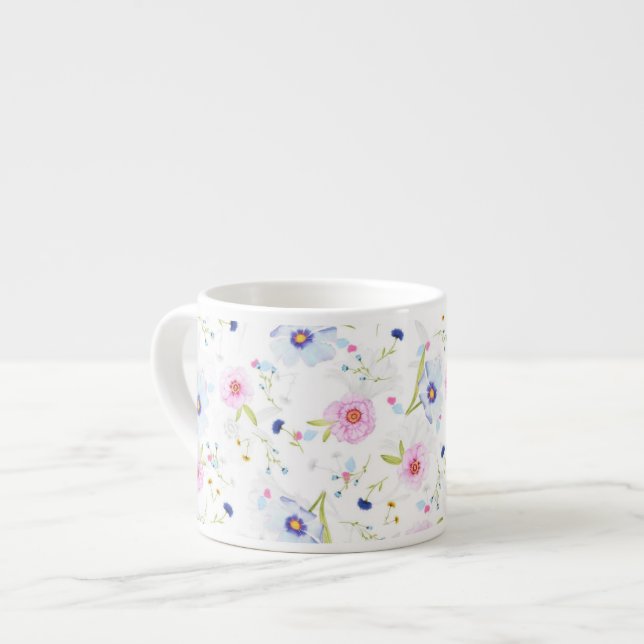 Tasse Expresso Coupe Espresso Fleurs de Printemps (Devant gauche)