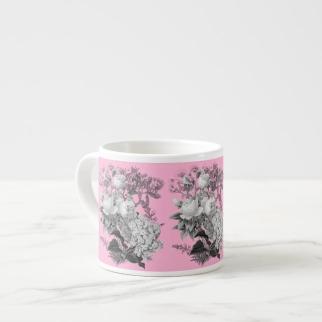 Tasse Expresso Coupe Espresso Fleurs vintages (Devant gauche)