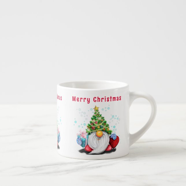 Tasse Expresso Coupe Gnome Espresso de Noël (Droite)