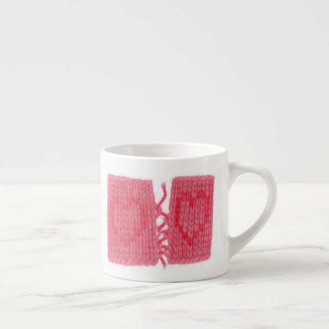 Tasse Expresso Coupe KNIT Espresso DEUX COEURS (Droite)