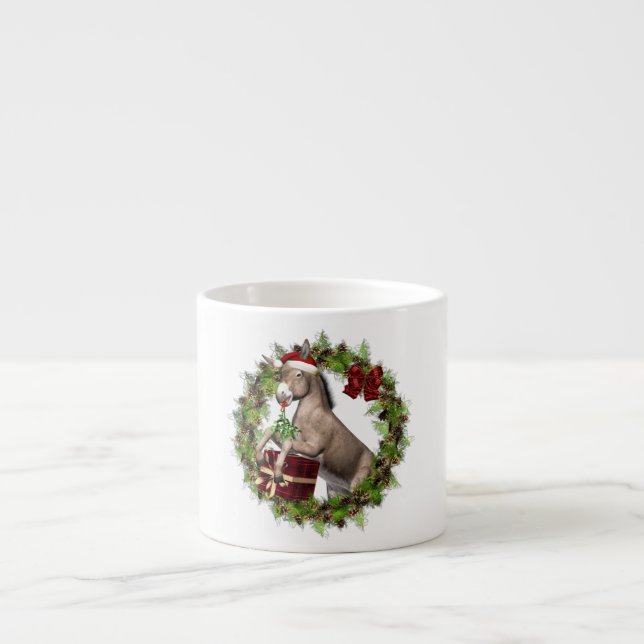 Tasse Expresso Coupes d'Espresso Donkey de Noël (Devant)