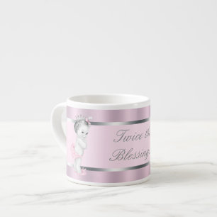 Tasse Expresso Coupes pour bébés Princesse Rose Twin Girl