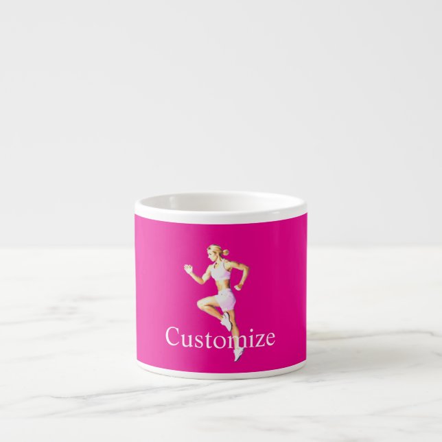 Tasse Expresso Coureuse Féminine en Forme Thunder_Cove (Devant)