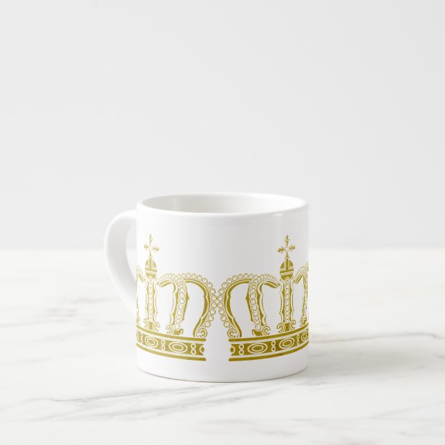 Tasse Expresso Couronne d'or + vos idées (Devant gauche)