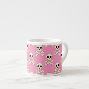 Tasse Expresso Crâne avec os