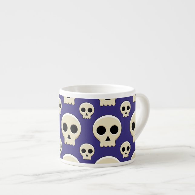 Tasse Expresso Crâne déplaisant Cute Kawaii Goth (Devant droit)