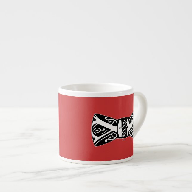 Tasse Expresso Cravate noir et blanc (Devant droit)