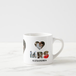Tasse Expresso Créez votre propre couple Mr et Mrs photo Matching