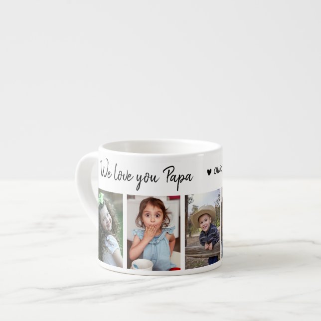 Tasse Expresso Créez votre propre photo 5 Nous vous aimons Papa (Devant gauche)