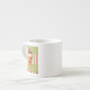 Tasse Expresso Crème glacée vintage de chocolat