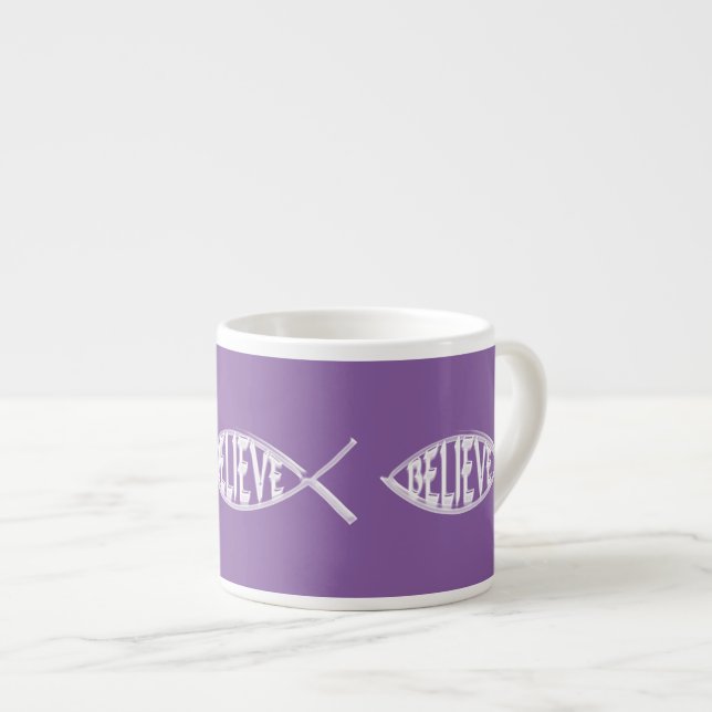 Tasse Expresso Croire Lavande de Poisson (Devant droit)