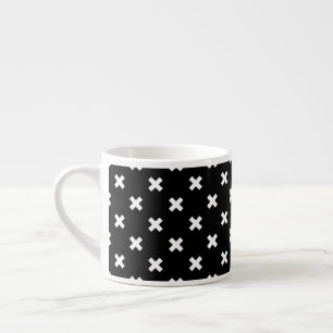 Tasse Expresso Croix blanche sur le noir