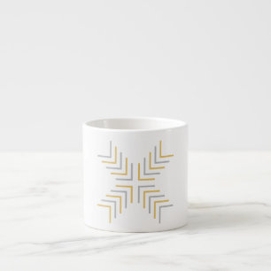 Tasse Expresso Croix X (or et gris)