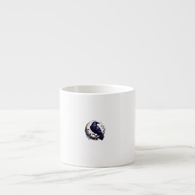 Tasse Expresso crow halloween (Devant)