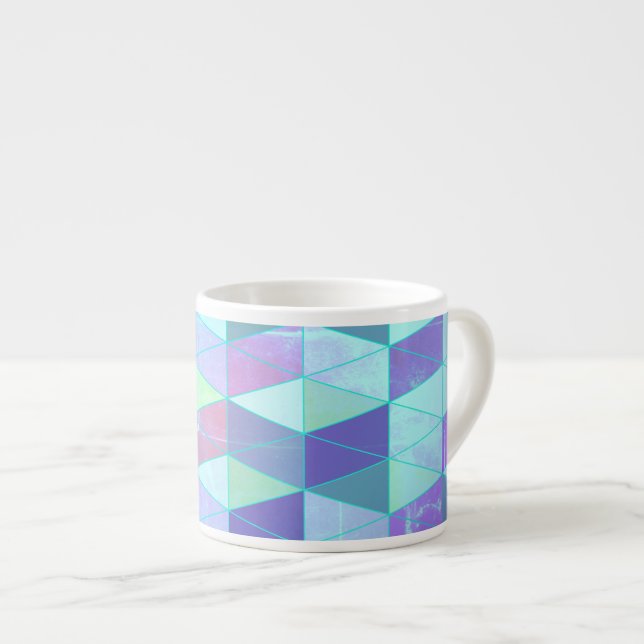 Tasse Expresso Cubes en triangles Motif géométrique (Devant droit)