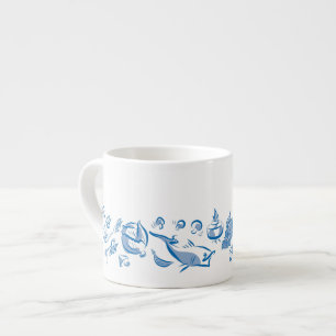 Tasse Expresso Cuisine chinoise Dessin d'encre Espresso ou Tea Cu