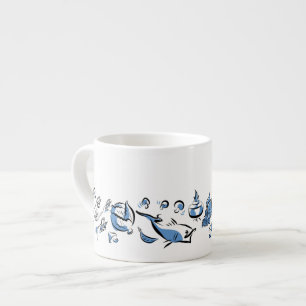 Tasse Expresso Cuisine chinoise Dessin d'encre Espresso ou Tea Cu